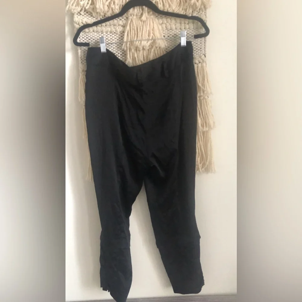 Nina Ricci Paris Silk Straight Leg Trouser Pants Buttons EU 42